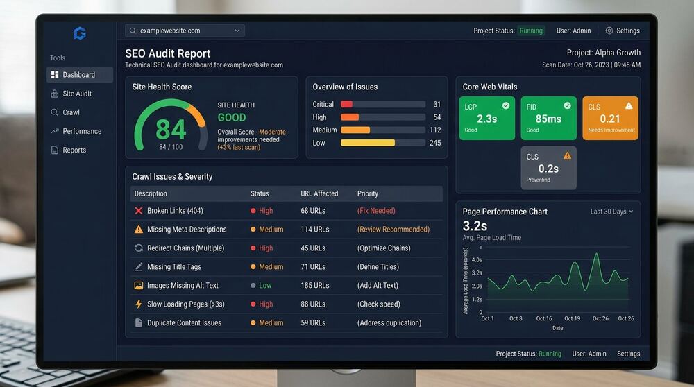 Technical SEO Audit — Full Report — project image by Prosengit Kundu
